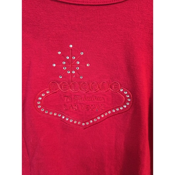 Tops - Vintage Hanes Welcome To Fabulous Las Vegas T Shirt Womens Size L Bling Fitted